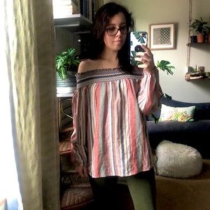 Boho off the shoulder top